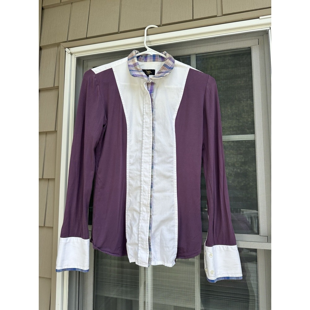 Le Fash Long Sleeve Horseback Riding Show Shirt Size Small